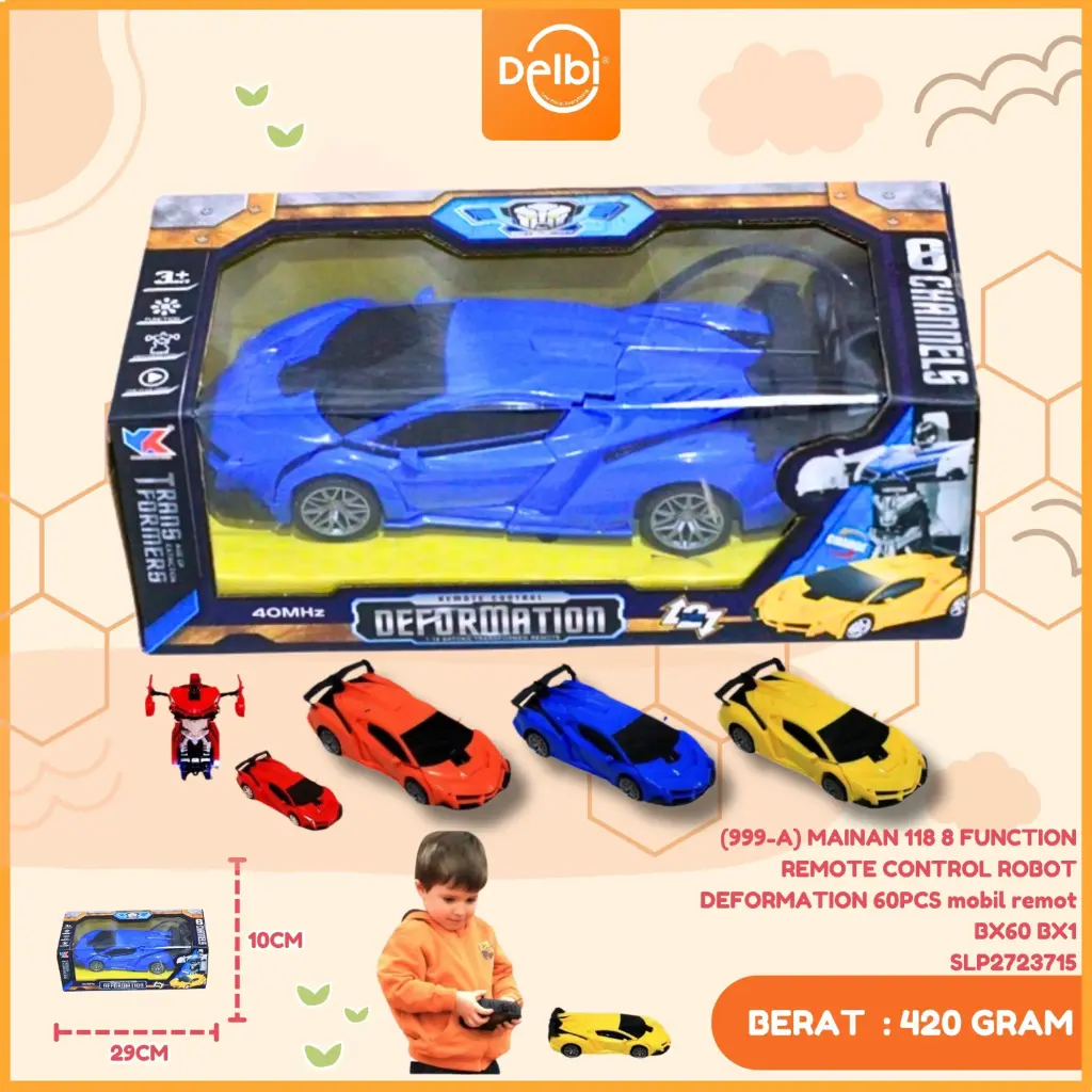 (999-A) MAINAN 118 8 FUNCTION REMOTE CONTROL ROBOT DEFORMATION 60PCS mobil remot BX60 BX1