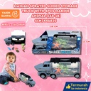 (168-1B) MAINAN SPRAYED SLIDED STORAGE TRUCK WITH 4PCS MARINE ANIMAL 96PCS BX96