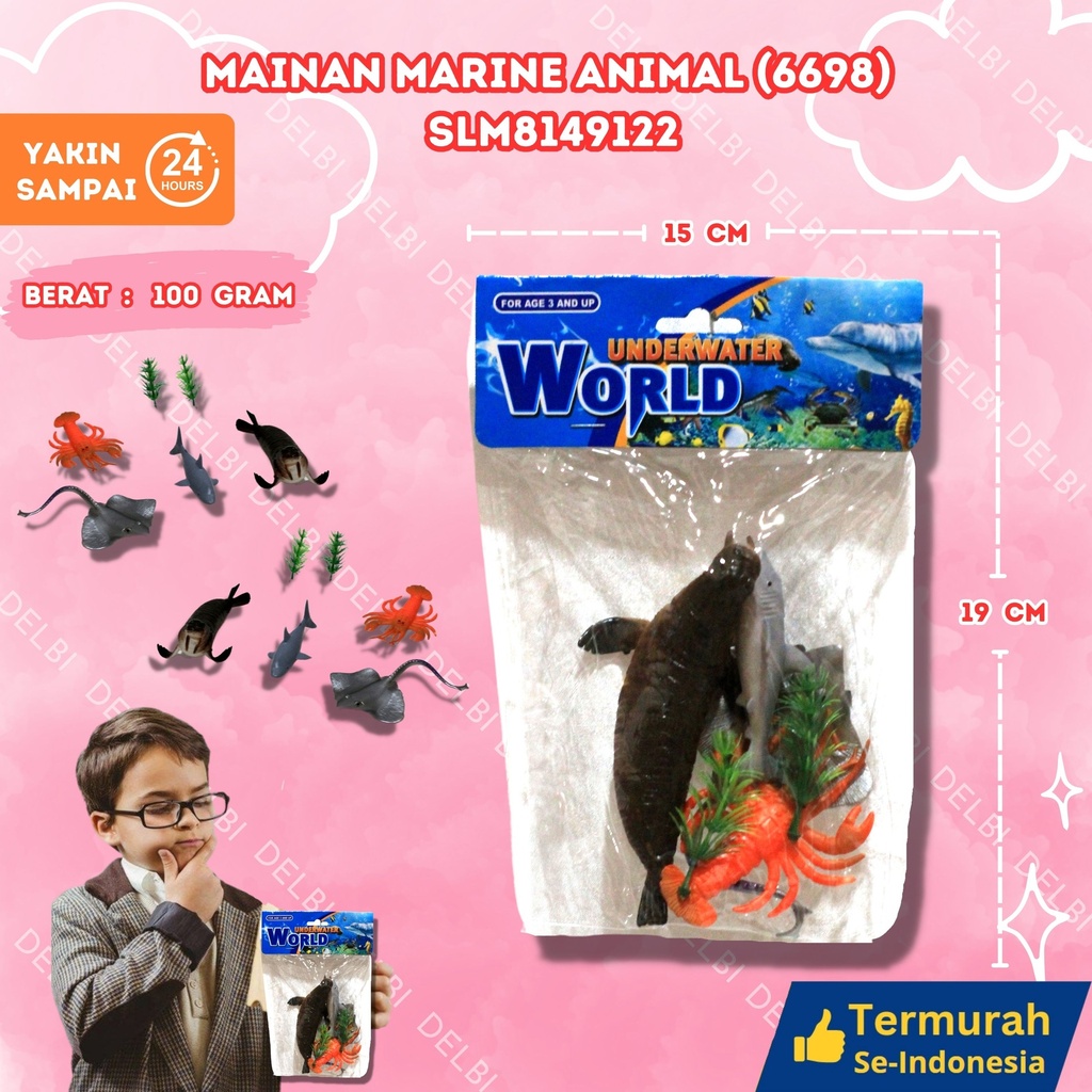 (6698) MAINAN MARINE ANIMAL 240PCS BX240