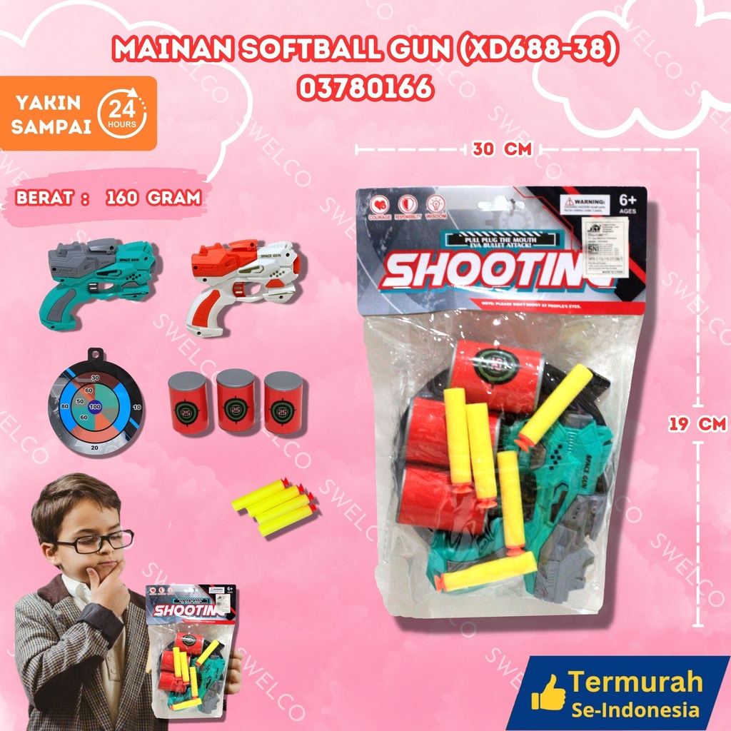 (XD688-38) MAINAN SOFTBALL GUN 144PCS BX144