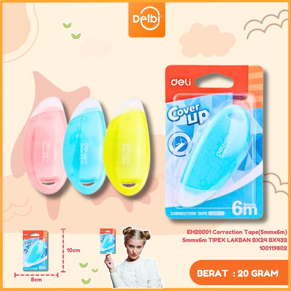 [100119802] EH20001 Correction Tape(5mmx6m) 5mmx6m TIPEX LAKBAN BX24 BX432