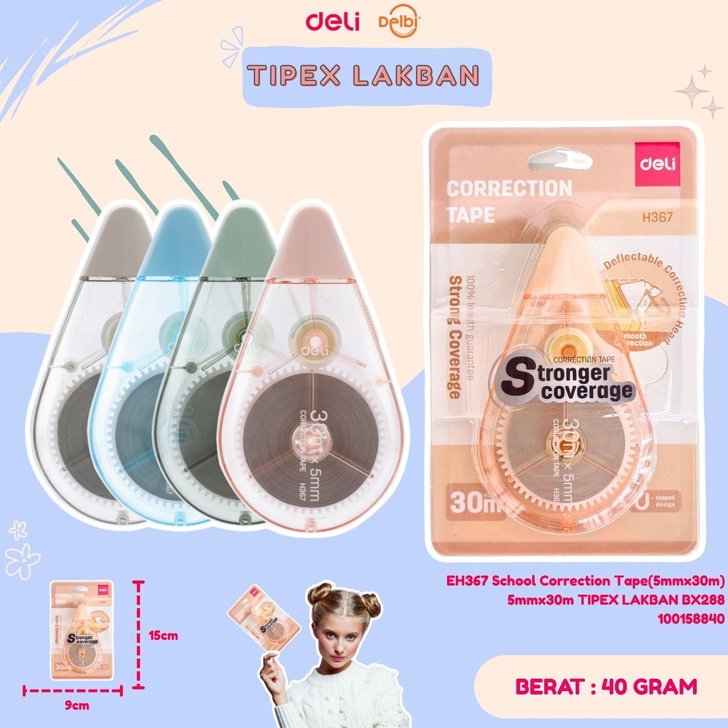 EH367 School Correction Tape(5mmx30m) 5mmx30m TIPEX LAKBAN BX12 BX288