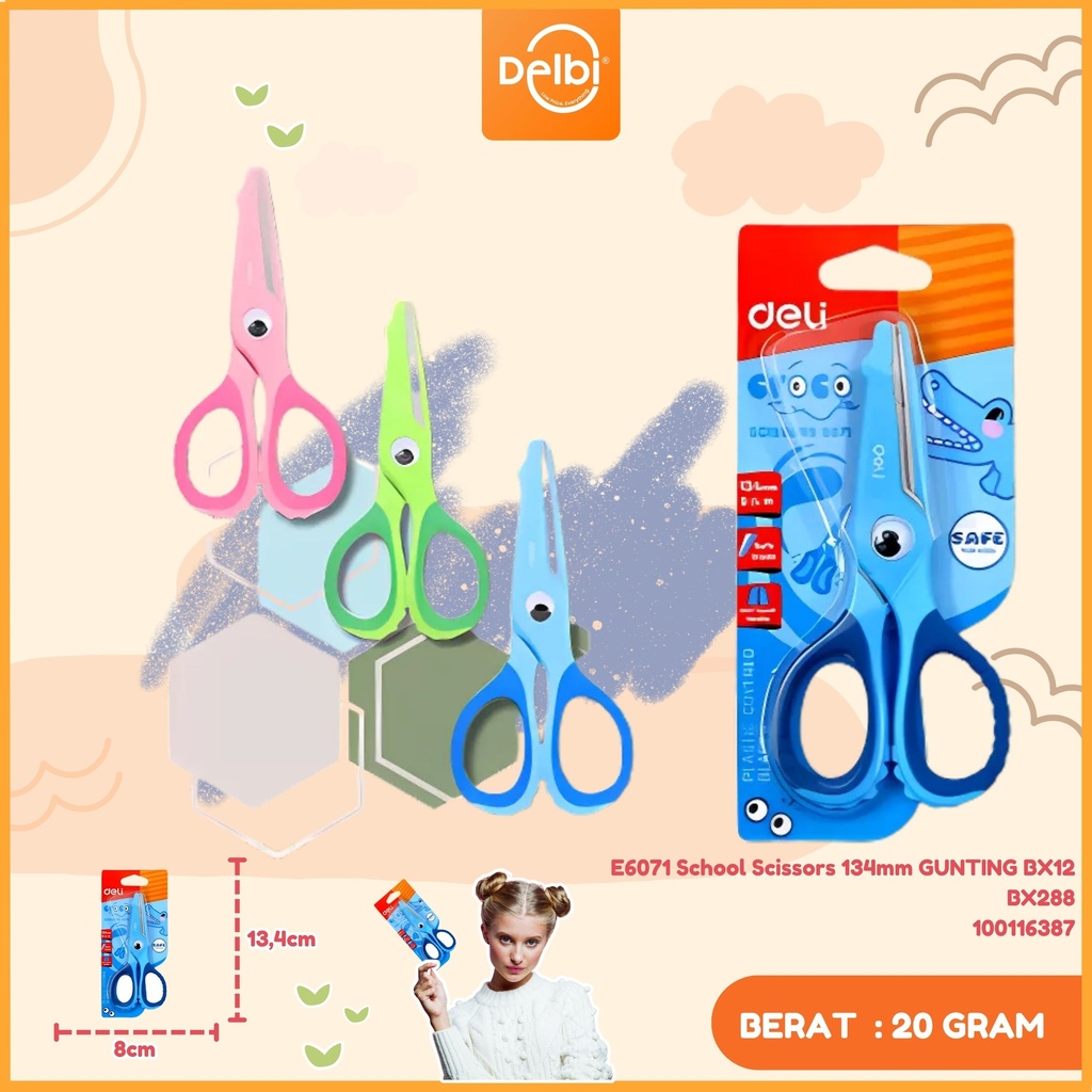 [100116387] E6071 School Scissors 134mm GUNTING BX12 BX288