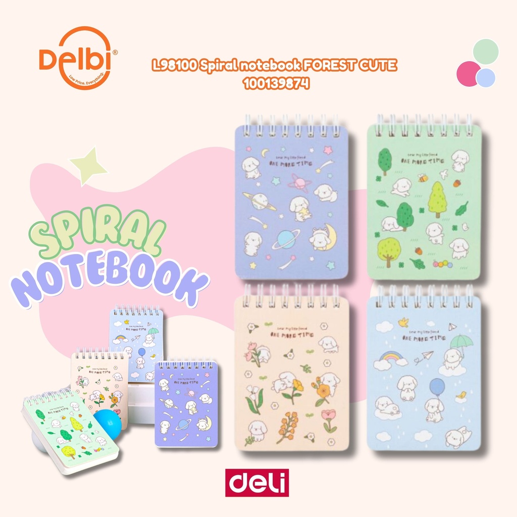 L98100 Spiral notebook FOREST CUTE DELI KECIL BUKU NOTES BX16 BX192
