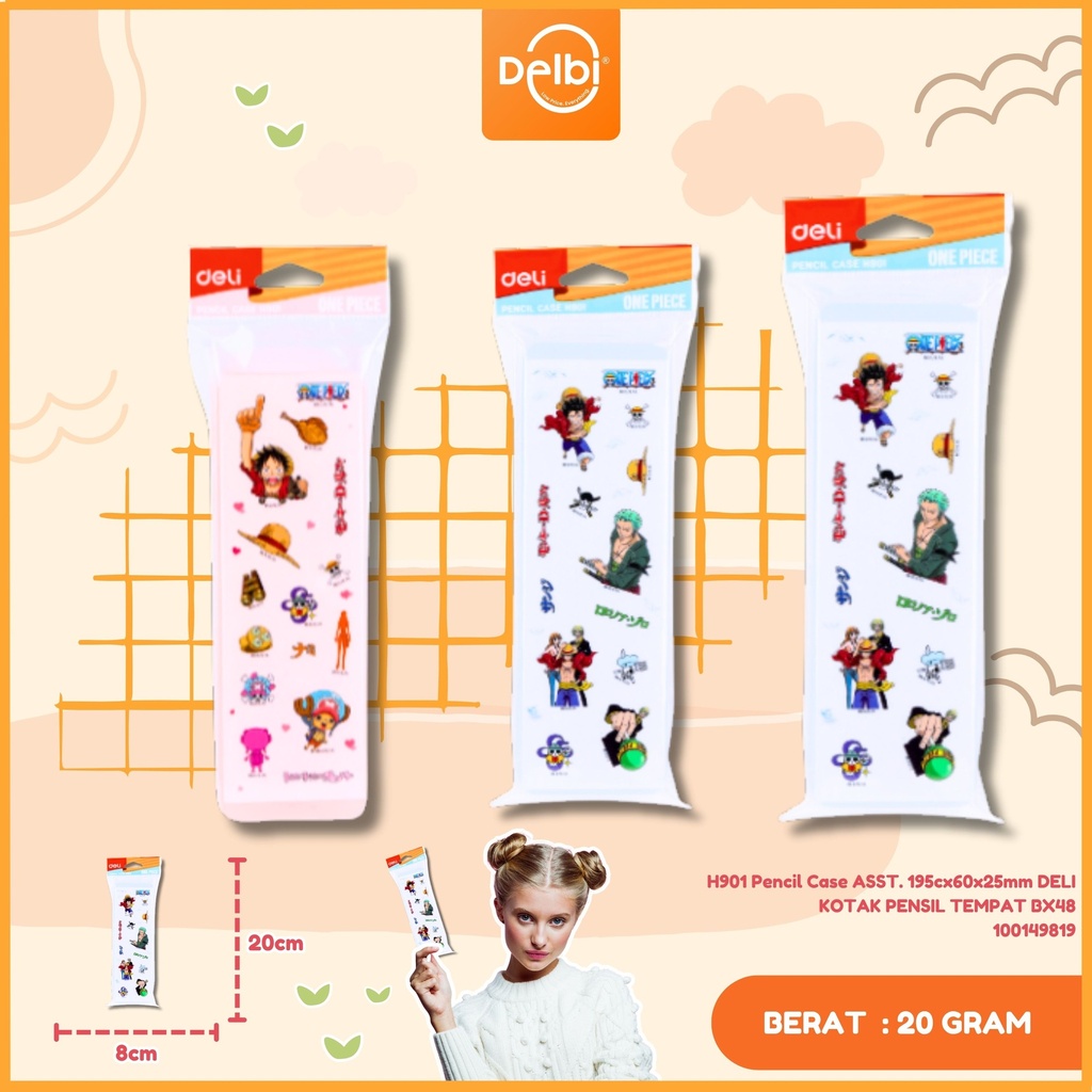 H901 Pencil Case ASST. 195cx60x25mm DELI KOTAK PENSIL TEMPAT BX48