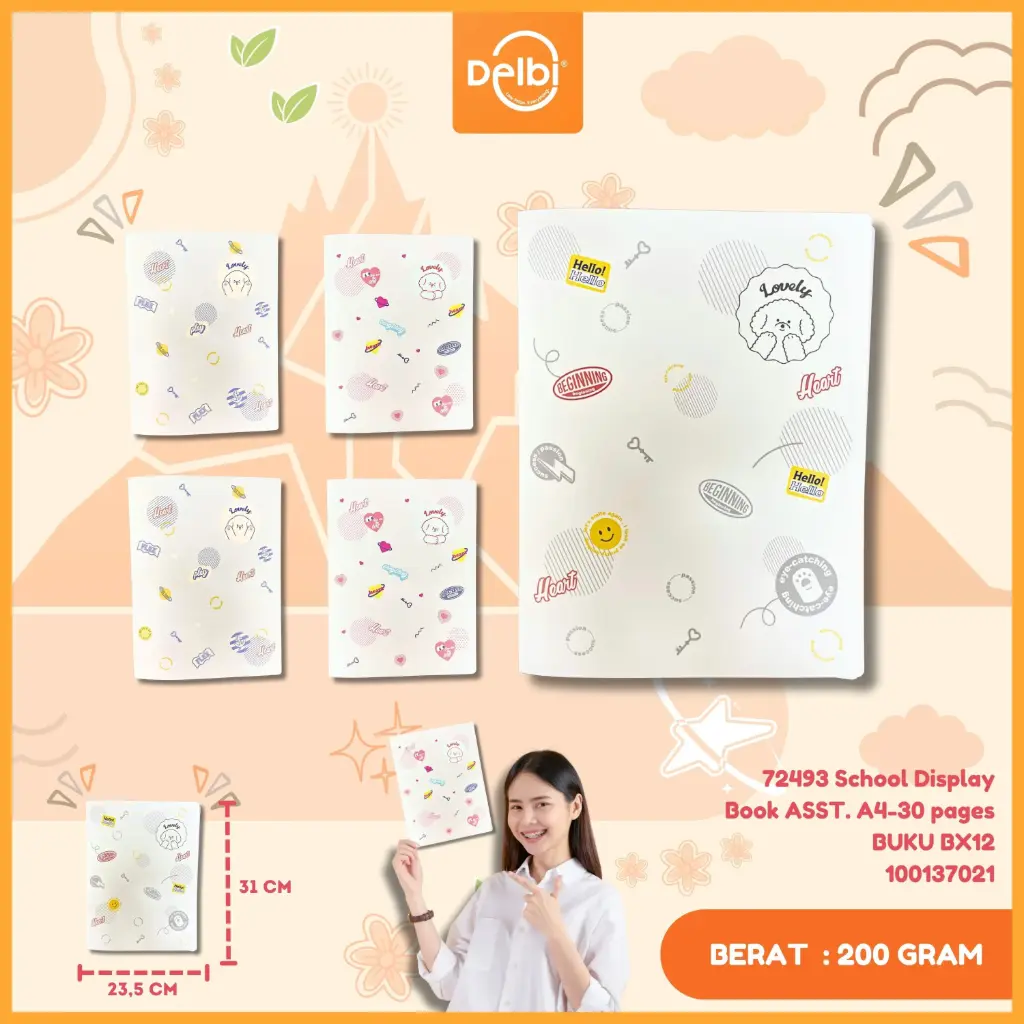 [100137021] 72493 School Display Book ASST. A4-30 pages BUKU BX12