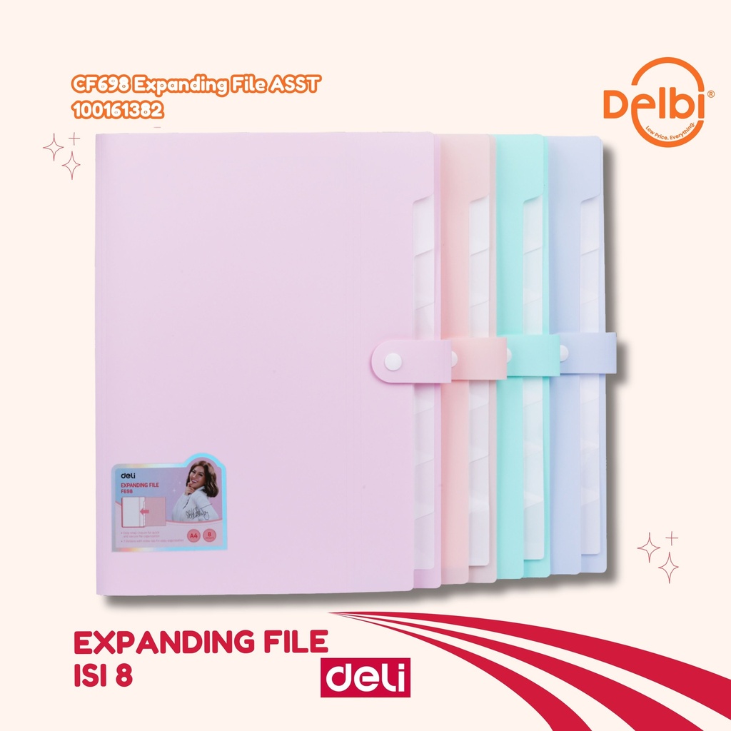 DELI CF698 Expanding File ASST. x MAP BX36