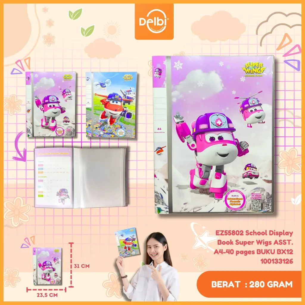 EZ55802 School Display Book Super Wigs ASST. A4-40 pages BUKU BX12