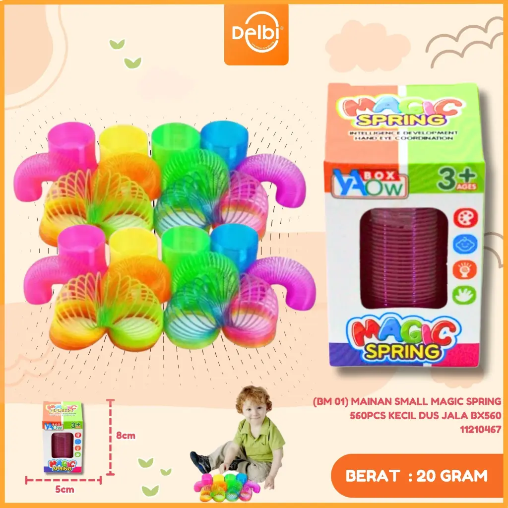 [11210467] (BM 01) MAINAN SMALL MAGIC SPRING 560PCS KECIL DUS JALA BX560