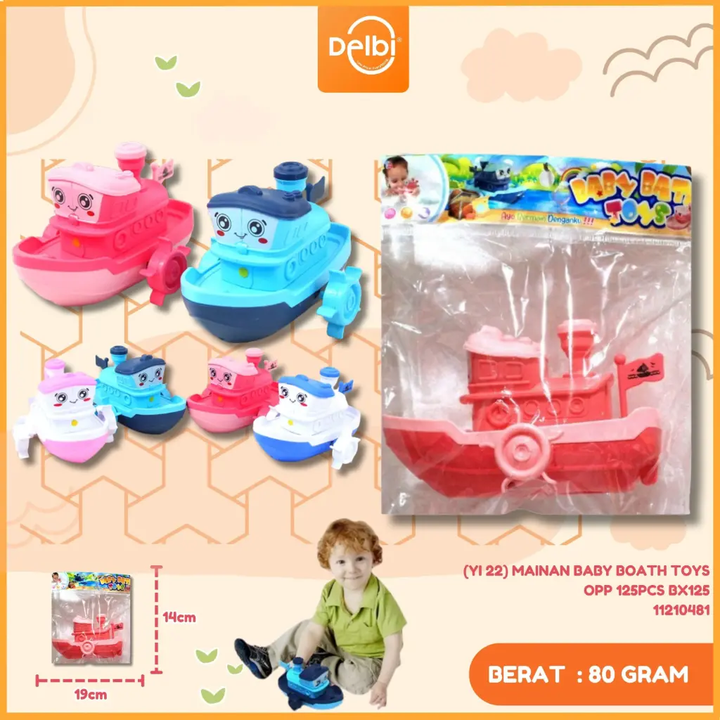 (YI 22) MAINAN BABY BOATH TOYS OPP 125PCS BX125