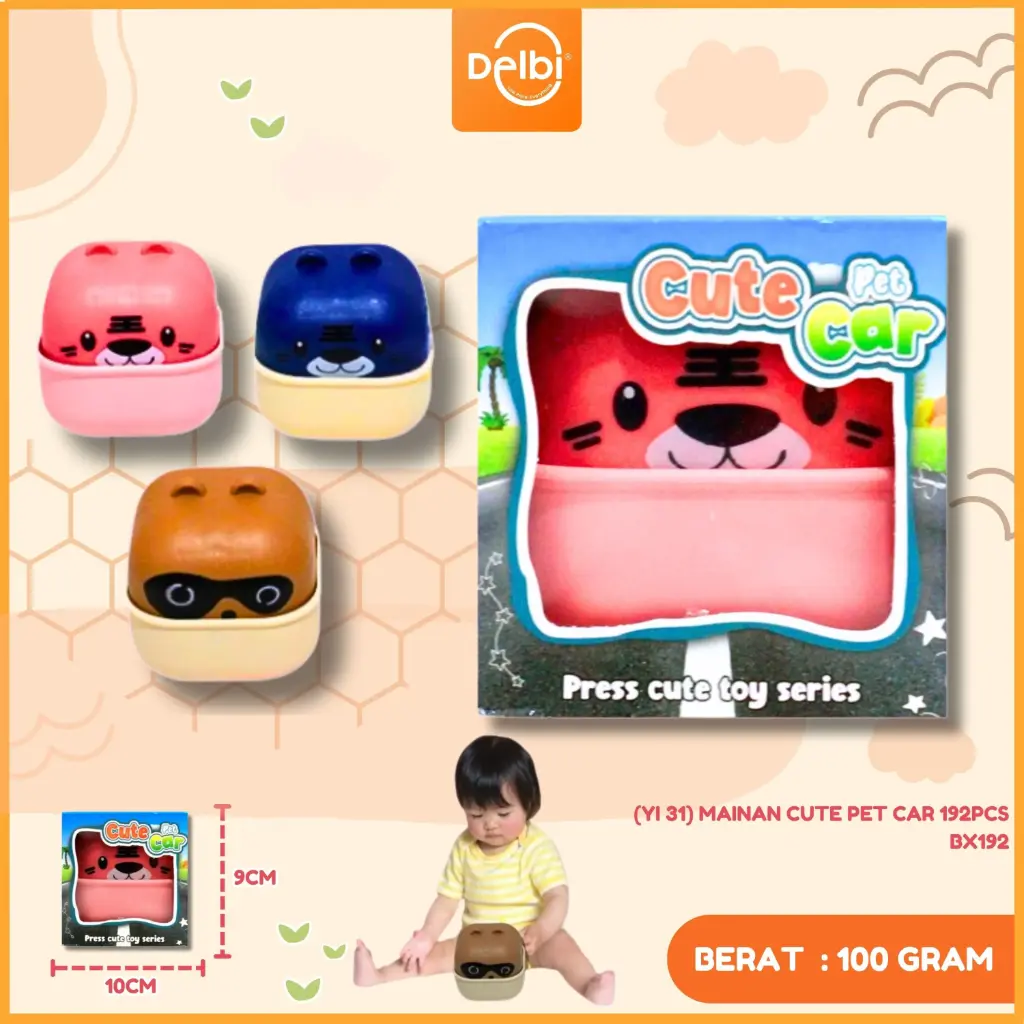 [YI 31] MAINAN CUTE PET CAR 192PCS BX192