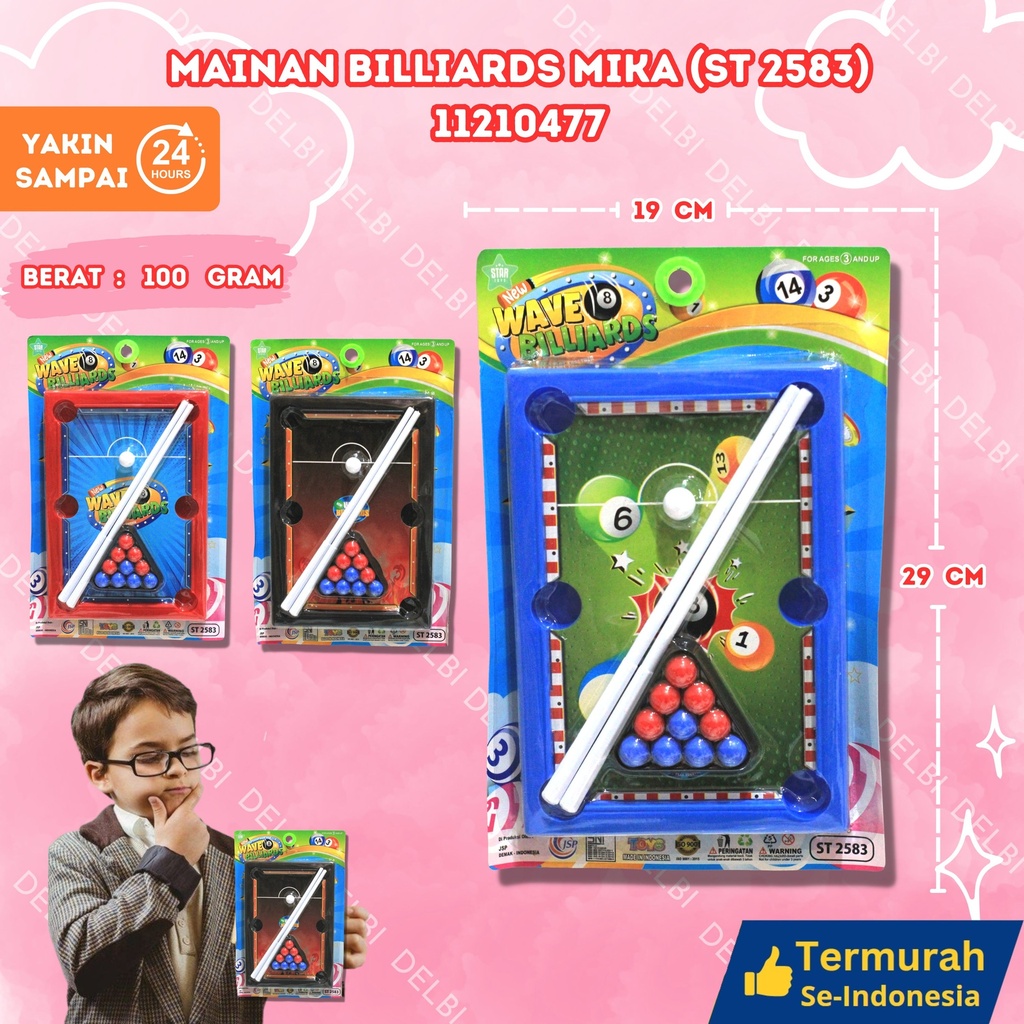 (ST 2583) MAINAN BILLIARDS MIKA BOLA ARENA BILLIARD PAPAN STICK SODOK BX120