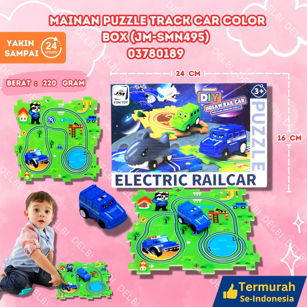 (JM-SMN495) MAINAN PUZZLE TRACK CAR COLORBOX (72PCS (23-2) BX72