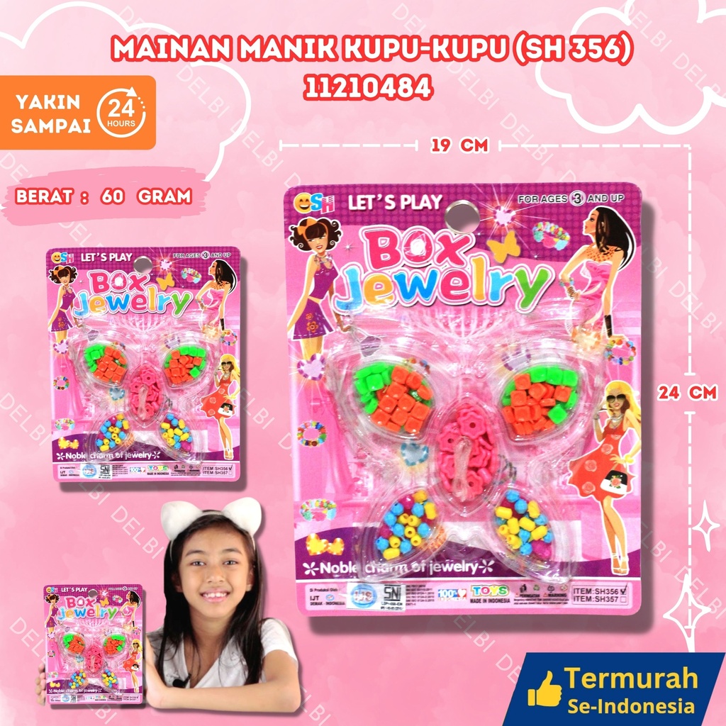 (SH 356) MAINAN MANIK KUPU-KUPU108PCS BX108