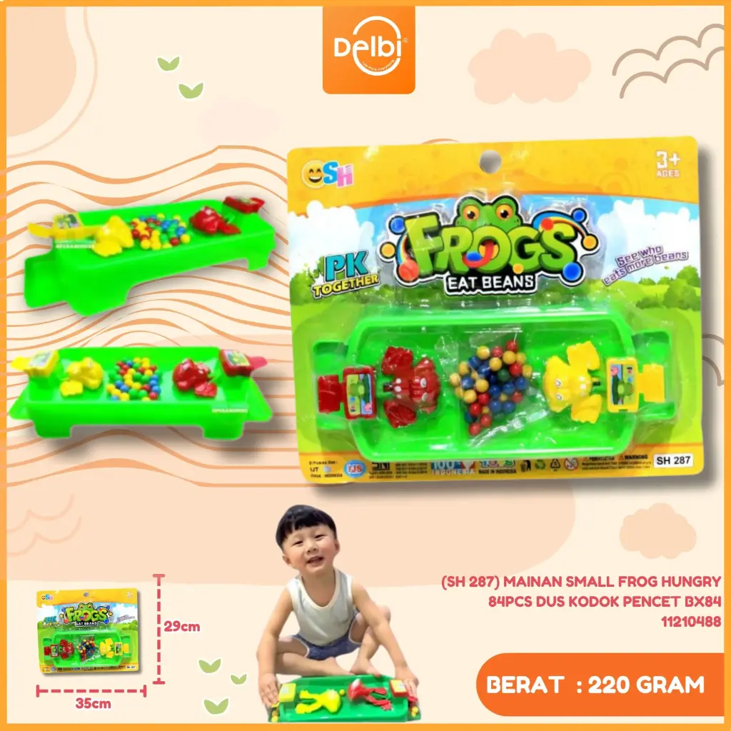 (SH 287) MAINAN SMALL FROG HUNGRY 84PCS DUS KODOK PENCET BX84