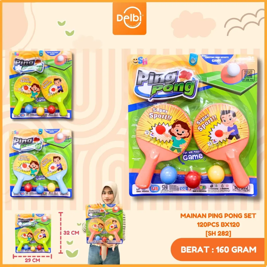 MAINAN PING PONG SET 120PCS BX120