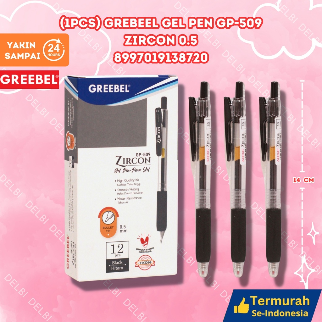 (1PCS) GREBEEL GEL PEN GP-509 ZIRCON 0.5 BX1728