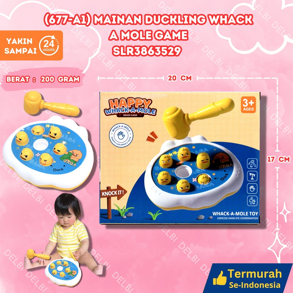 (677-A1) MAINAN DUCKLING WHACK A MOLE GAME 96PCS DUCK PUKUL-PUKUL PALU BX96