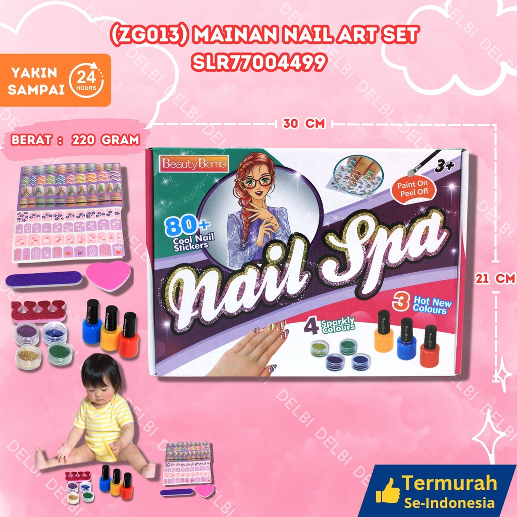 (ZG013) MAINAN NAIL ART SET 96PCS BX96