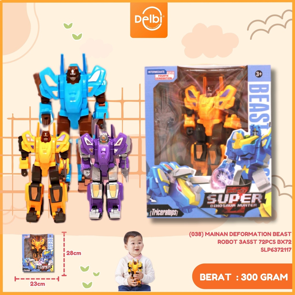 [SLP6372117] (038) MAINAN DEFORMATION BEAST ROBOT 3ASST 72PCS BX72