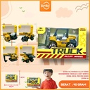 (KX06-1A) MAINAN ALLOY SIDED ENGINEERING VEHICLE 6 ASST 504PCS MOBIL KECIL PROYEK BX504