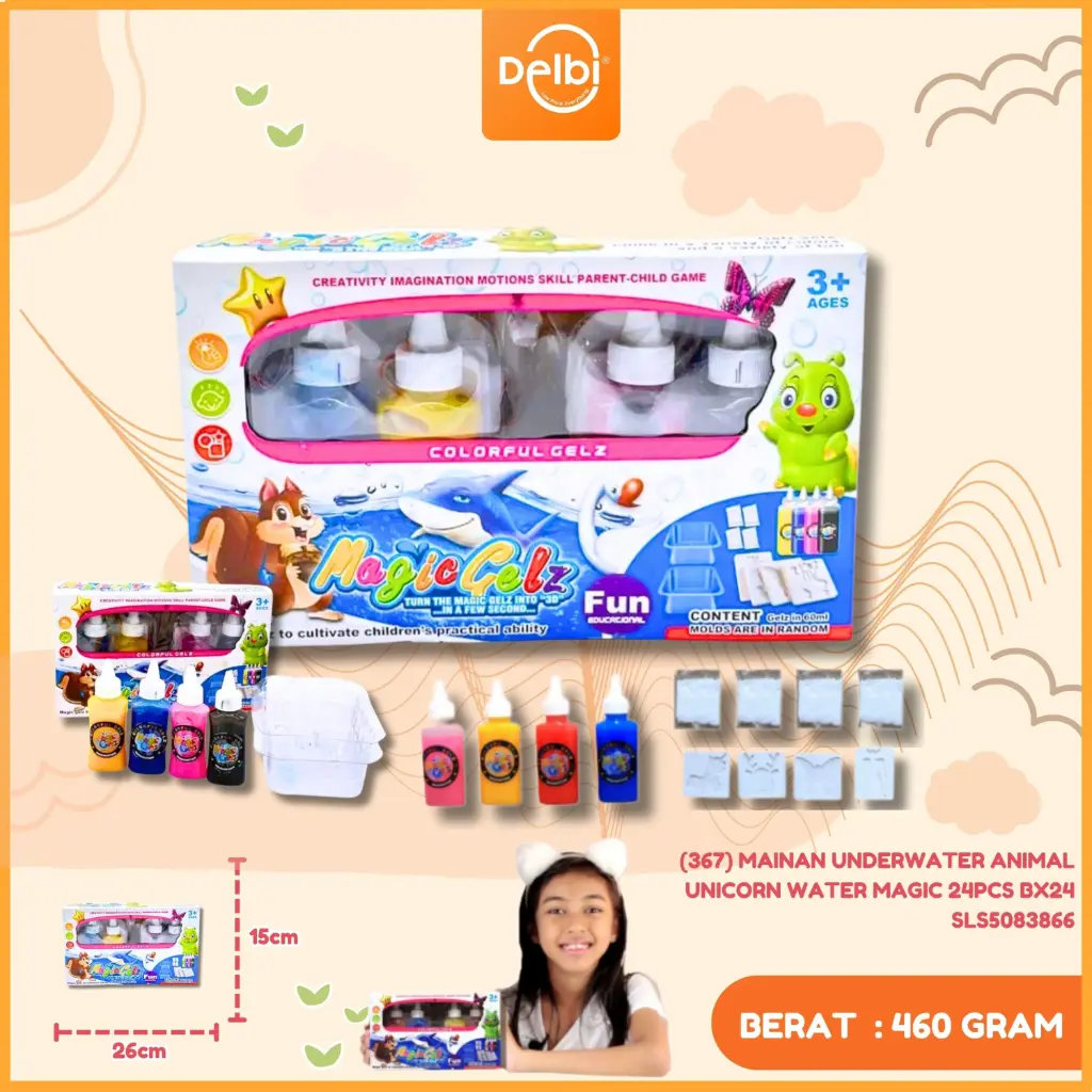 (367) MAINAN UNDERWATER ANIMAL UNICORN WATER MAGIC 24PCS BX24