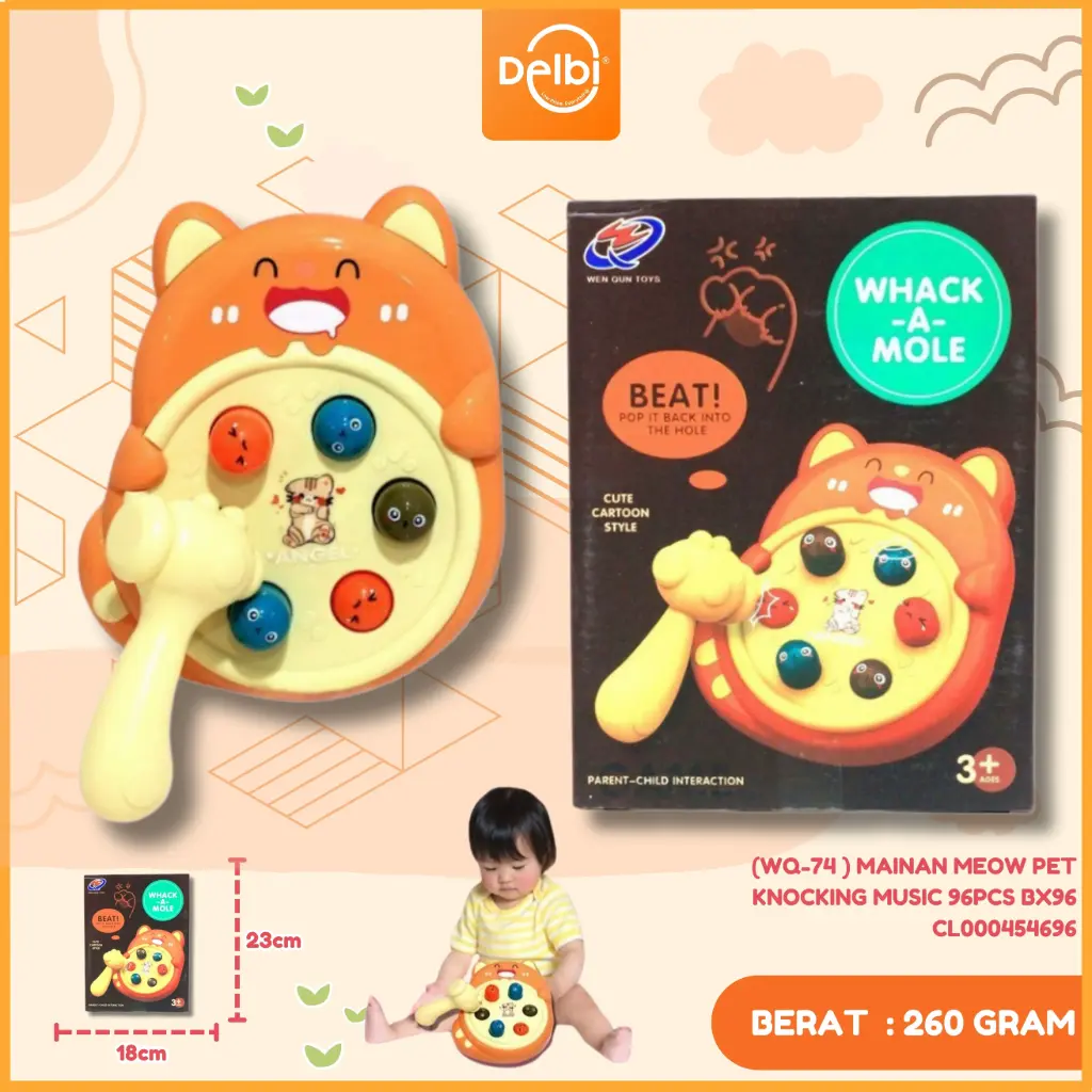 (WQ-74 ) MAINAN MEOW PET KNOCKING MUSIC 96PCS BX96