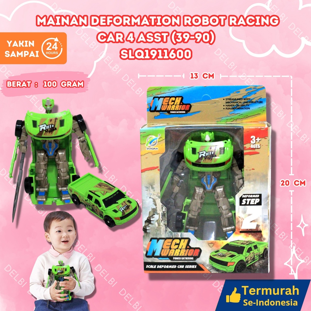 (39-90) MAINAN DEFORMATION ROBOT RACING CAR 4 ASST 144PCS BX144