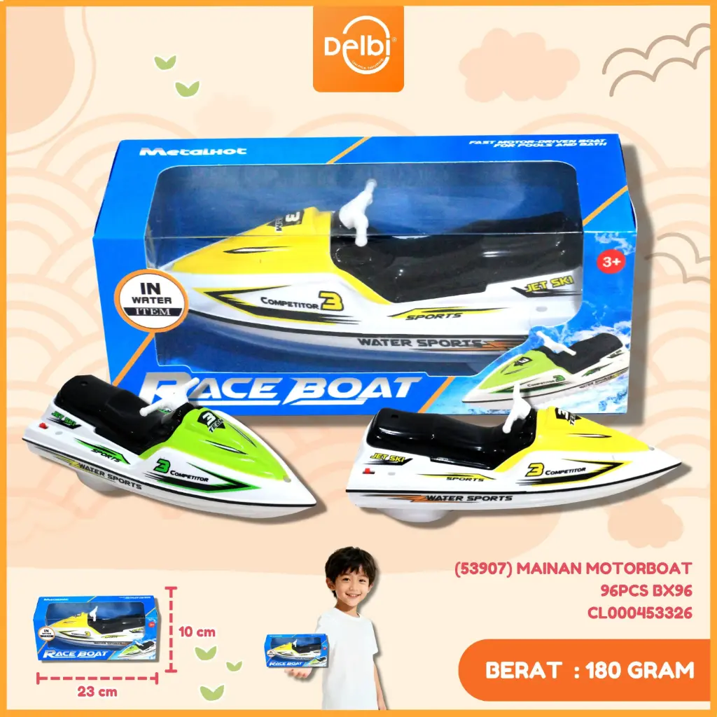 (53907) MAINAN MOTORBOAT 96PCS BX96