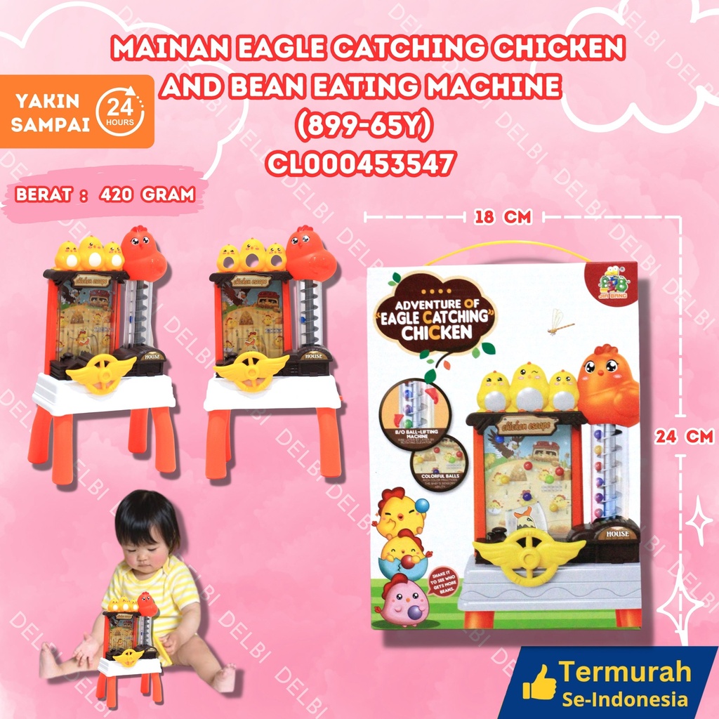(899-65Y) MAINAN EAGLE CATCHING CHICKEN AN D BEAN EATING MACHINE 60PCS BX60