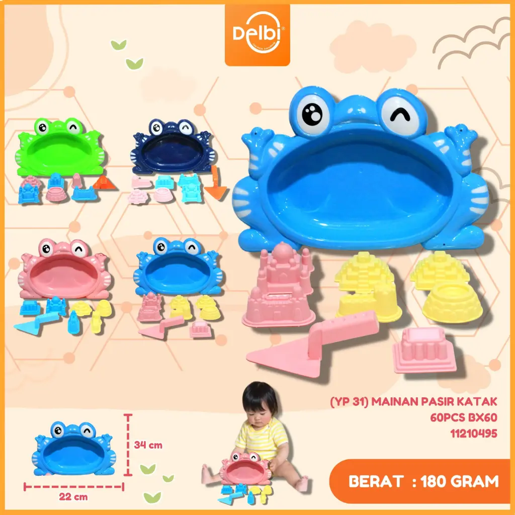 (YP 31) MAINAN PASIR KATAK 60PCS BX60