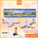 (A330-600) ELECTRIC PLANE WITH LIGHT,MUSIC 48PCS PESAWAT MAINAN TRANSPORTASI LAMPU SUARA BX48