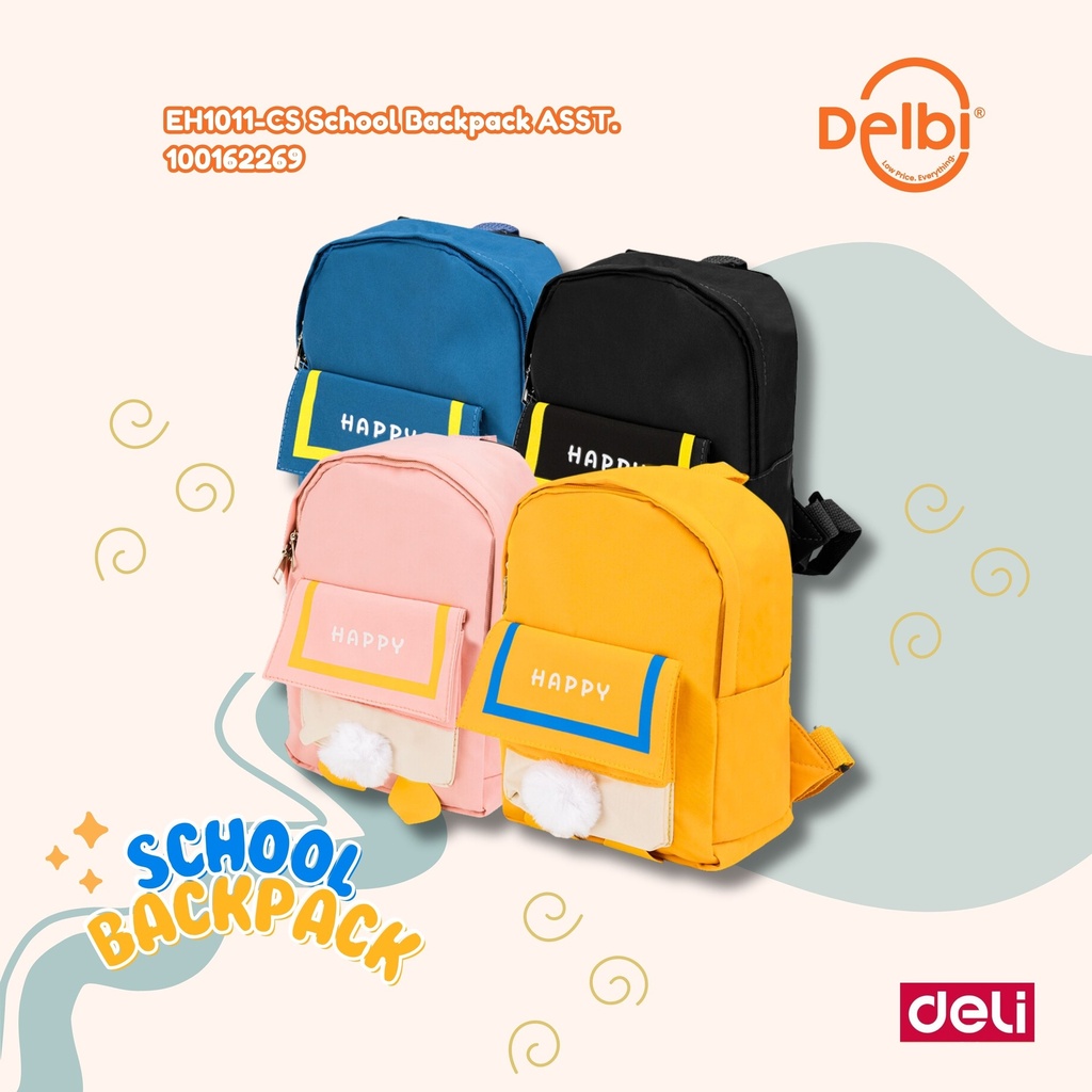 EH1011-CS School Backpack ASST. KARAKTER TAS SEKOLAH ANAK DELI RANSEL BX60