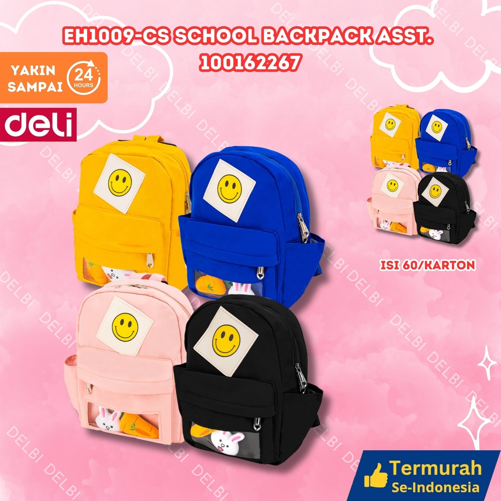 EH1009-CS School Backpack ASST. KARAKTER TAS SEKOLAH ANAK DELI RANSEL BX60