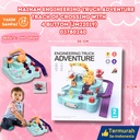 (JM22019) MAINAN ENGINEERING TRUCK ADVENTURE TRACK OF CROSSING WITH 4 BUTTON 27PCS BESAR ARENA MOBIL PROYEK SET BX27