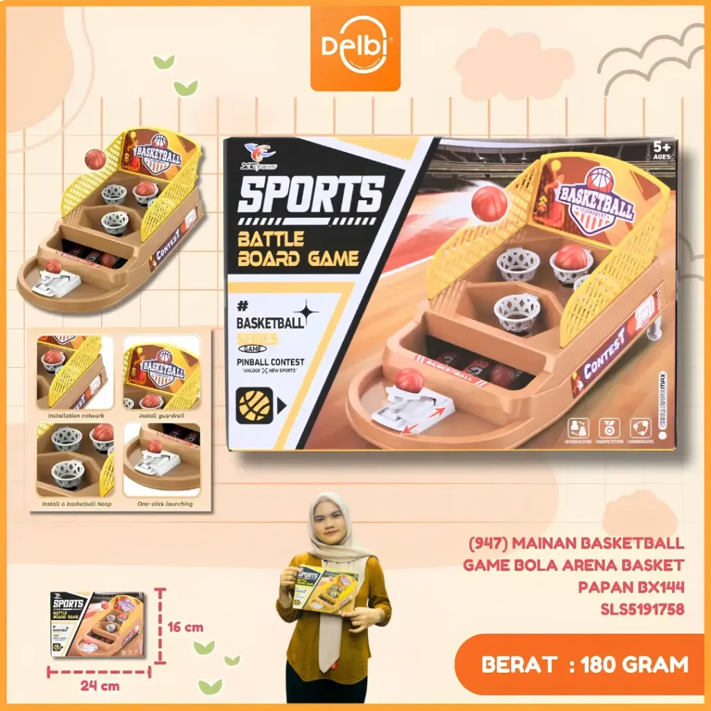 [SLS5191758] (947) MAINAN BASKETBALL GAME BOLA ARENA BASKET PAPAN BX144