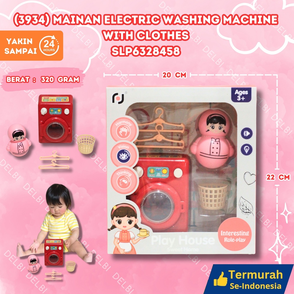 [SLP6328458] (3934) MAINAN ELECTRIC WASHING MACHINE WITH CLOTHES LAUNDRY CLEANING KEBERSIHAN MESIN CUCI RUMAH TANGGA BX36