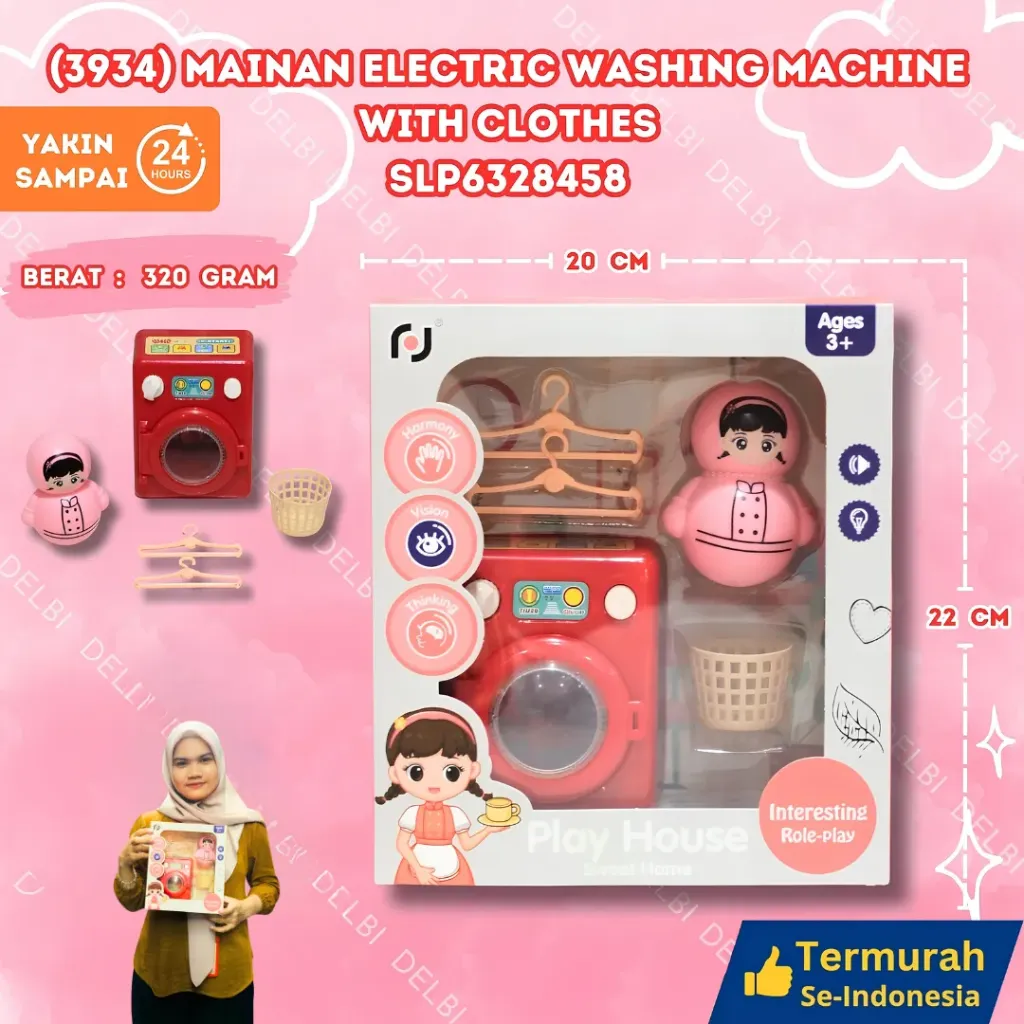 [SLP6328458] (3934) MAINAN ELECTRIC WASHING MACHINE WITH CLOTHES LAUNDRY CLEANING KEBERSIHAN MESIN CUCI RUMAH TANGGA BX36