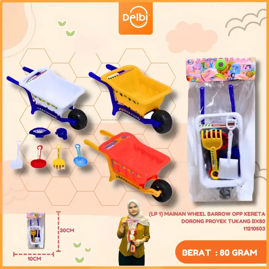 [LP 1] MAINAN WHEEL BARROW OPP KERETA DORONG PROYEK TUKANG BX80