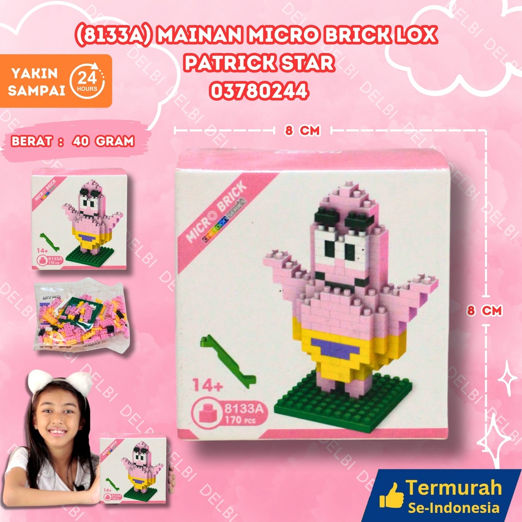 (8133A) MAINAN MICRO BRICK LOX PATRICK STAR PUZZLE DUS BLOK LEGO BX105