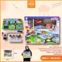 (660-A346) MAINAN MULTIFUNCTIONAL PORTABLE MAP STORAGE BAG CITY 54PCS ARENA MOBIL TRACK SET BX30