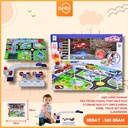(660-A346) MAINAN MULTIFUNCTIONAL PORTABLE MAP STORAGE BAG CITY 54PCS ARENA MOBIL TRACK SET BX30