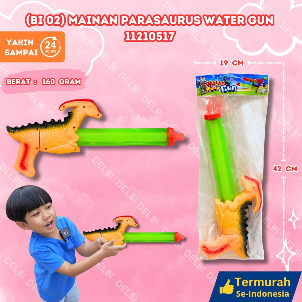 (BI 02) MAINAN PARASAURUS WATER GUN 78PCS TEMBAK AIR PISTOL BX78