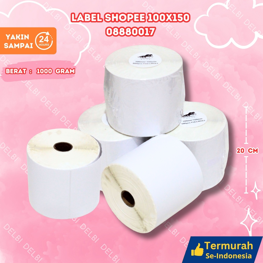 [08880017] LABEL SHOPEE 100X150 THERMAL STIKER