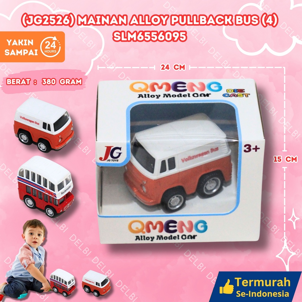 (JG2526) MAINAN ALLOY PULLBACK BUS(4) ISI 384 MOBIL MINIBUS BUS BX384