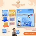 (ZD-101ABC) MAINAN MEDIUM 4 IN A LINE CHESS GAME 3 ASST. ISI 216PCS DUCK PENGUIN FROG STRATEGI BX216