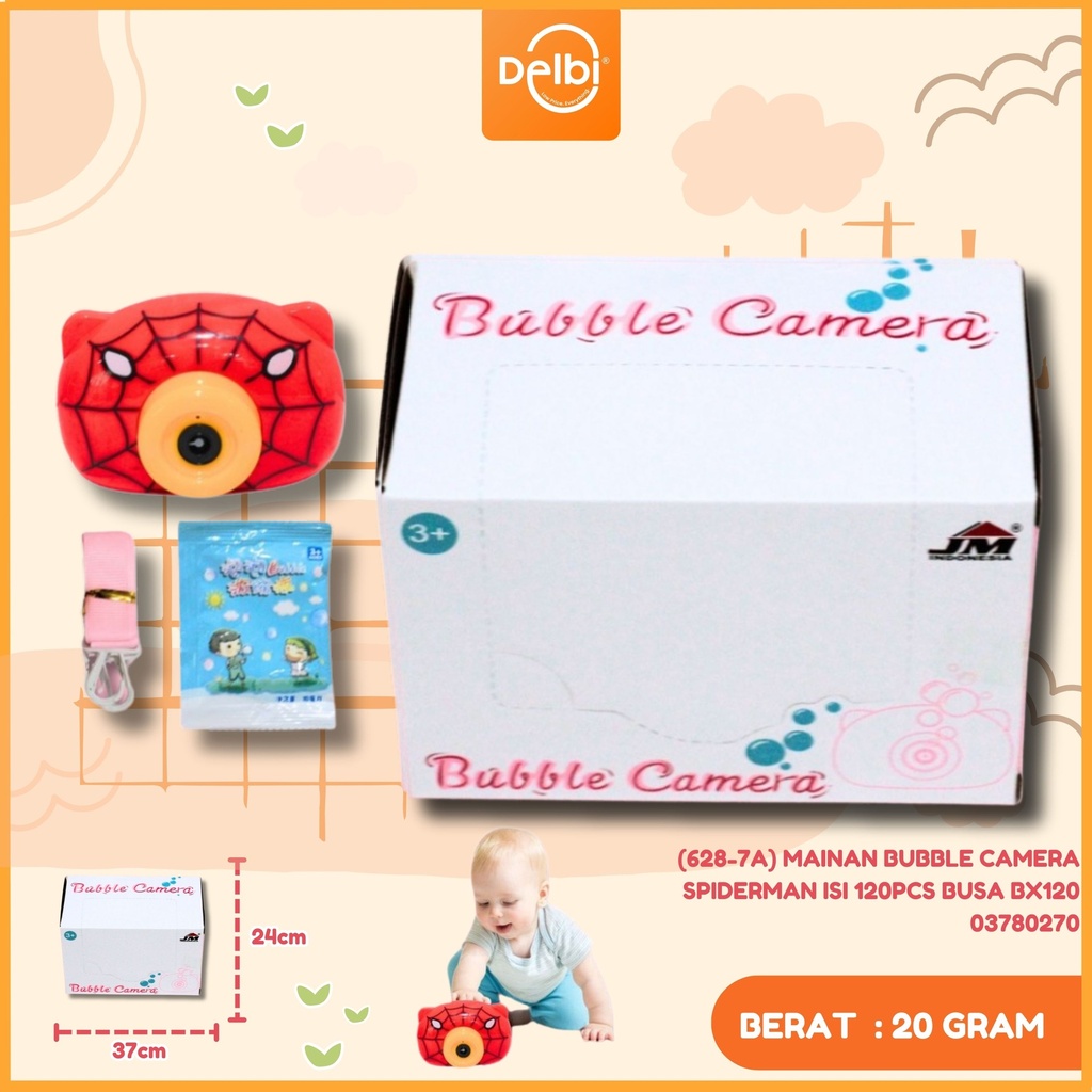 [03780270] (628-7A) MAINAN BUBBLE CAMERA SPIDERMAN ISI 120PCS BUSA BX120