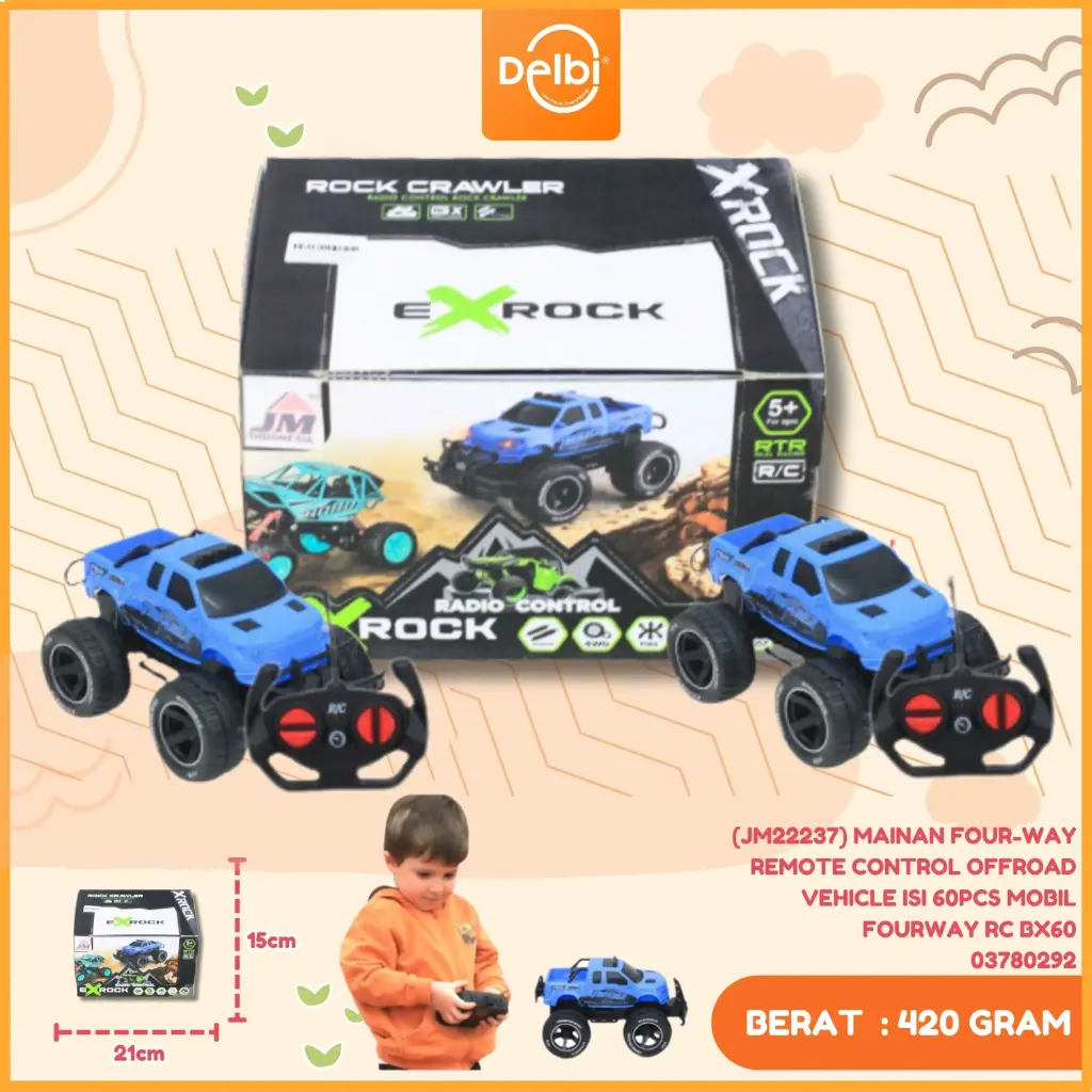 (JM22237) MAINAN FOUR-WAY REMOTE CONTROL OFFROAD VEHICLE ISI 60PCS MOBIL FOURWAY RC BX60