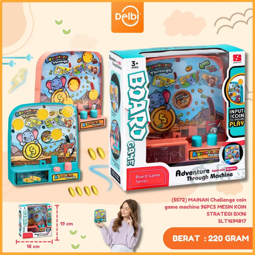[SLT1694817] (5572) MAINAN Challenge coin game machine 96PCS MESIN KOIN STRATEGI BX96