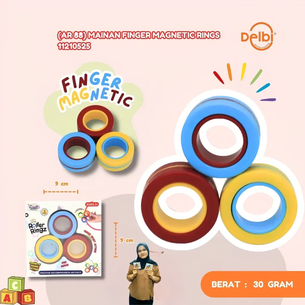 MAINAN FINGER MAGNETIC RINGS STRATEGI JARI CINCIN MAGNET BX150